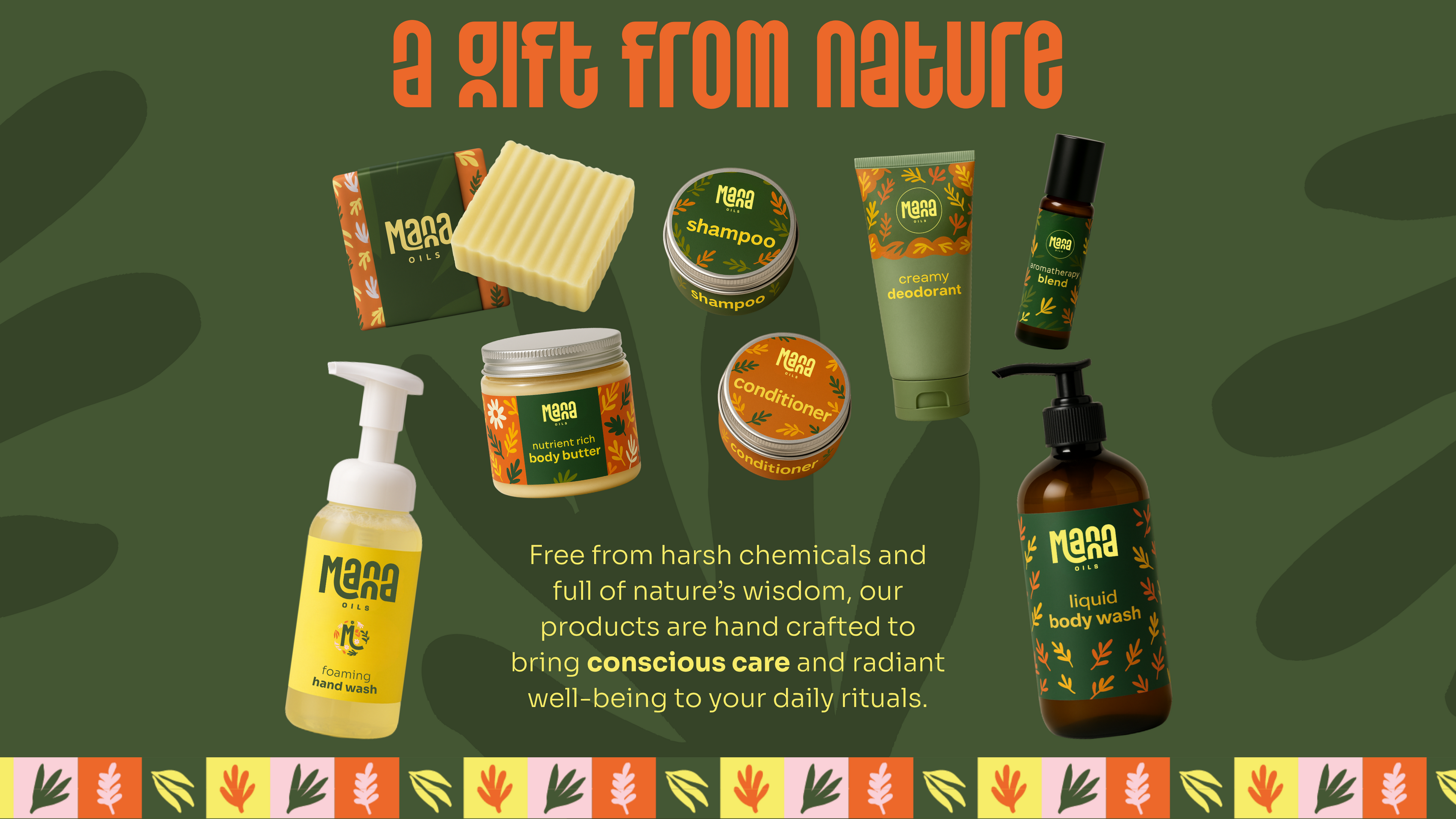 Manna Oils — natural, chemical-free body care products made from nature’s wisdom.